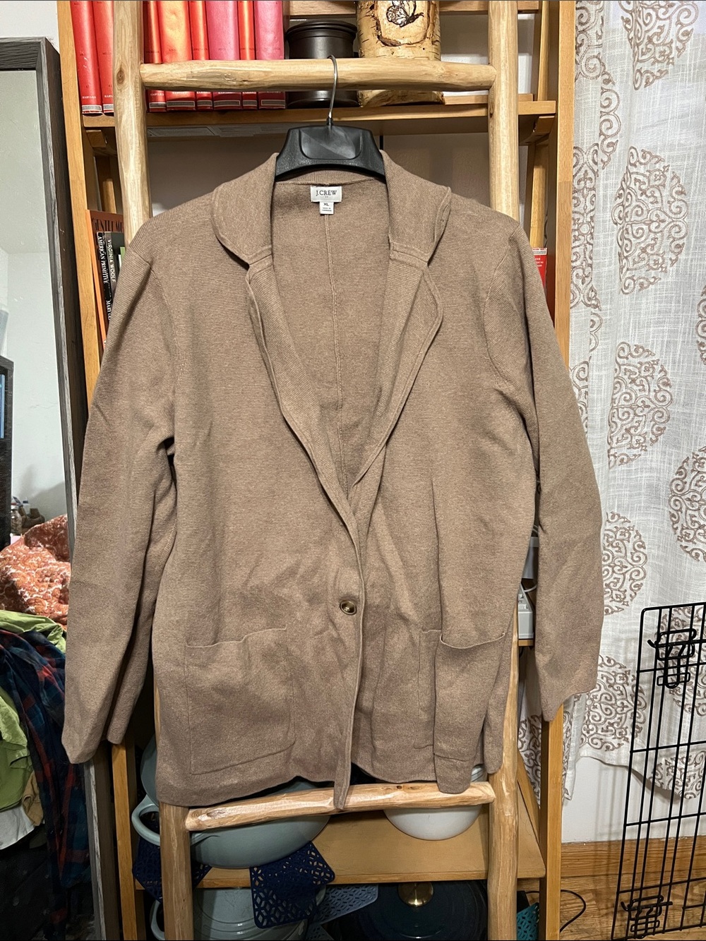 J. Crew Women's Taupe Brown Double-Button Blazer
